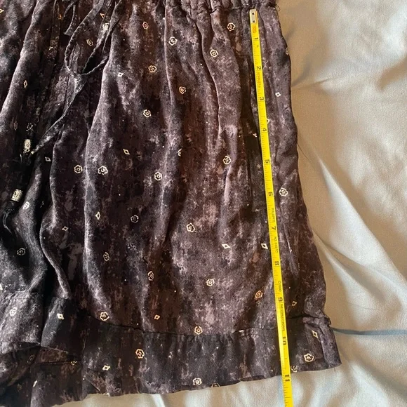 American Eagle Outfitters XS Black / Brown Marbled Romper 3/4 Sleeve - Picture 9 of 10